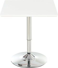 HOMCOM Stół barowy kwadratowy z regulacją wysokości biały stalowy do pubu i restauracji | Aosom PL