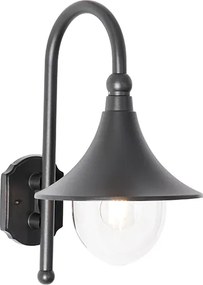 Klasyczna lampa ścienna zewnętrzna czarna IP44 - Daphne