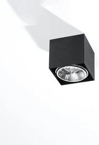 Plafony nowoczesny Nexiflex, aluminium - 1 źródło światła 4000K - L.12 x H.11 cm - czarny