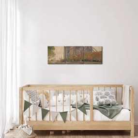 Obraz - Robert William Vonnoh, Notre Dame de Paris, reprodukcje (z zegarem) (90x30 cm)