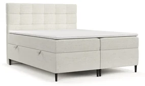 Kremowe łóżko boxspring ze schowkiem 140x200 cm Urbaneo – Maison de Rêve