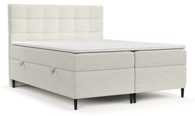 Kremowe łóżko boxspring ze schowkiem 160x200 cm Urbaneo – Maison de Rêve