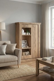 Witryna niska w dekorze kraft złoty T3-P06