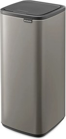 Szary stalowy kosz na śmieci otwierany na dotyk 30 l Bo Touch – Brabantia