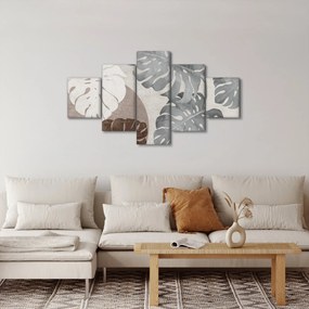 Obraz - Wzór z liśćmi (125x70 cm)