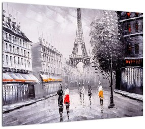 Obraz na szkle - Obraz na szkle olejny, Paryż (70x50 cm)