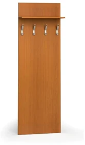 Garderoba z wieszakami PRIMO WOOD, 4 haczyki, półka, czereśnia