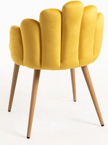 Zestaw 4 Krzese Hand Aksamitne