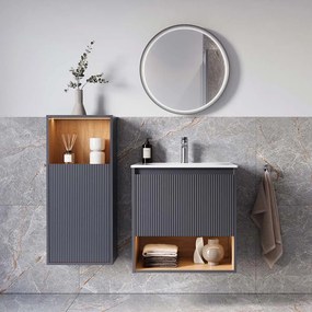 Badmöbel Set BELDIVO 60 cm mit Waschbecken