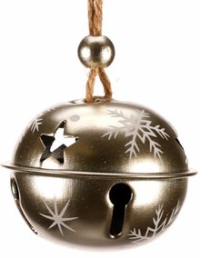 Zestaw wiszących świątecznych dzwoneczków, 12szt., metal, średnica 2 cm