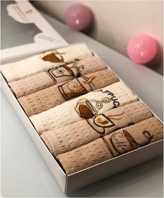 Zestaw prezentowy ściereczek KAWA zestaw 6szt