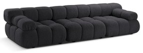 Antracytowa sofa modułowa z materiału bouclé 282 cm Bellis – Micadoni Home