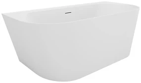 Wanna wolnostojąca przyścienna - 230 l - 160 x 75 x 58 cm - Biały mat - Akryl - AMOBIA