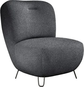 Fotel LUIS skandynawski wolnostojący na metalowych nogach w tkaninie NOW OR NEVER 100