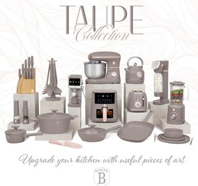 BerlingerHaus 18-częściowy zestaw talerzy Taupe,biało-szary