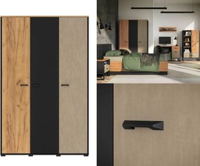 Szafa 120 cm z drążkami i półkami Colt 01 do pokoju młodzieżowego