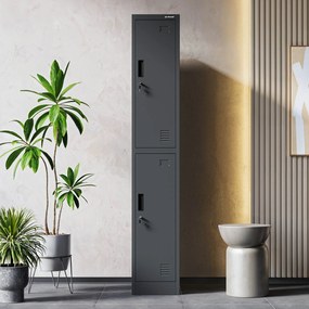 Szafka socjalna ubraniowa BHP antracytowa IGOR 1 Plus 316,5 x 1850 x 450 mm