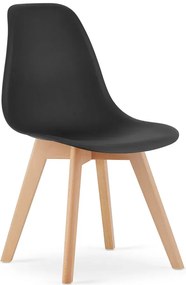 Czarne krzesło minimalistyczne do stołu - Pipi 4X