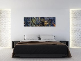 Obraz - Wieczorna panorama Londynu (170x50 cm)