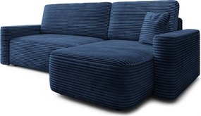 Masseno Narożnik NERI z funkcją spania i pojemnikiem na pościel Narozniki L, Rozkładana sofa - Niebieski, TILIA 77