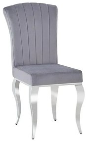 KRZESŁO PRINCE VELVET CHROM/SZARY TAP. 195 SIGNAL