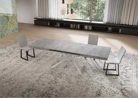 Stół rozkładany Niket 160/244x80 cm nogi betonowe białe