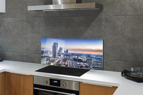 Panel nad Blat Kuchenny Warszawskie Wieżowce o Poranku