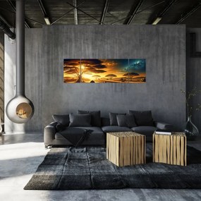 Obraz - Odpoczywające lwy (170x50 cm)