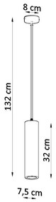 Biała lampa wisząca z ceramicznym kloszem ø 8 cm Santana – Nice Lamps