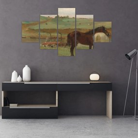 Obraz - Edgar Degas, Horses in a Meadow, reprodukcje (125x70 cm)