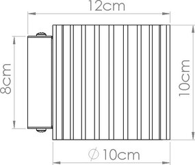 Czarny kinkiet ø 10 cm Zora – Sollux