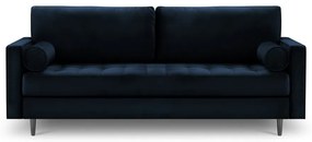 Niebieska aksamitna sofa Milo Casa Santo, 219 cm