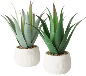 Sztuczna roślina aloes w donicze MONDRAGO, 29 cm
