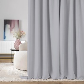 Zasłona zaciemniająca na taśmie marszczącej  jasny szary 140 x 280 cm 1 szt.