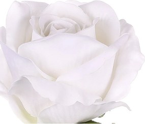 Sztuczny kwiat Róża biały, 1 kwiat, 15 x 15 x 50 cm