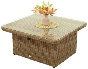 Zestaw rattanowy MALIBU dla 5 osób (beżowo-brązowy)