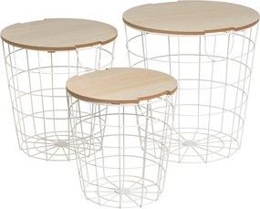 Okrągłe stoliki zestaw 3 szt. 39x39 cm – Casa Selección