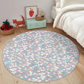 Jasnoszary dywan dziecięcy ø 100 cm Comfort – Mila Home