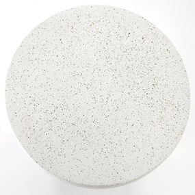 Stolik kawowy Sintro 54 cm - białe lastryko
