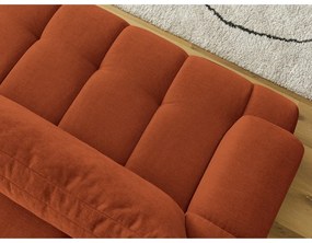 Ceglasta rozkładana/ze schowkiem sofa 251 cm Fuji – Bobochic Paris
