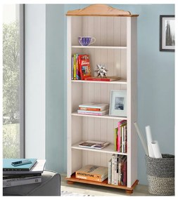 Biało-naturalny regał z litego drewna sosnowego 70x181 cm Ella – Støraa