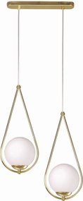 Lampa wisząca, szklane kule - Neve Gold 2