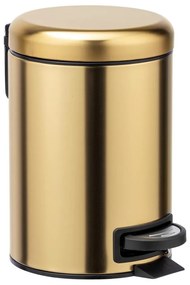 WENKO 24009800 - Kosz na śmieci LEMAN 17x25 cm stal nierdzewna/złoty/czarny