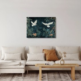 Obraz na szkle - Dwa gołębie (70x50 cm)