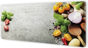 Obraz canvas na ścianę Klasyczne Przyprawy i Cebula