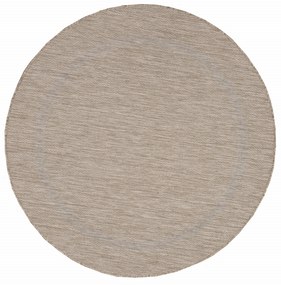 Dywan zewnętrzny Relax ramka beżowy koło 200 cm x 200 cm