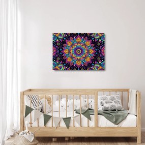 Obraz na szkle - Kalejdoskopowa mandala (70x50 cm)