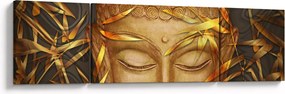 Obraz - Złoty Budda (170x50 cm)