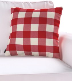 Poszewka Kinga na poduszkę kolor czerwony tkanina wzorzysta
