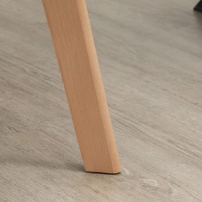 HOMCOM Krzesła Jadalniane Zestaw 2 Nowoczesny Design Aksamit Drewno Kauczukowe 54x57x80 cm Czarne | Aosom PL